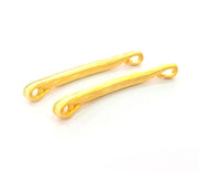 2 Gold Connector Gold Plated Pendant (44x5mm) G8273