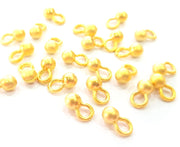 10 Gold Ball Charms Gold Plated Charms  (5mm)  G8274