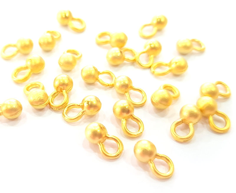 10 Gold Ball Charms Gold Plated Charms  (5mm)  G8274