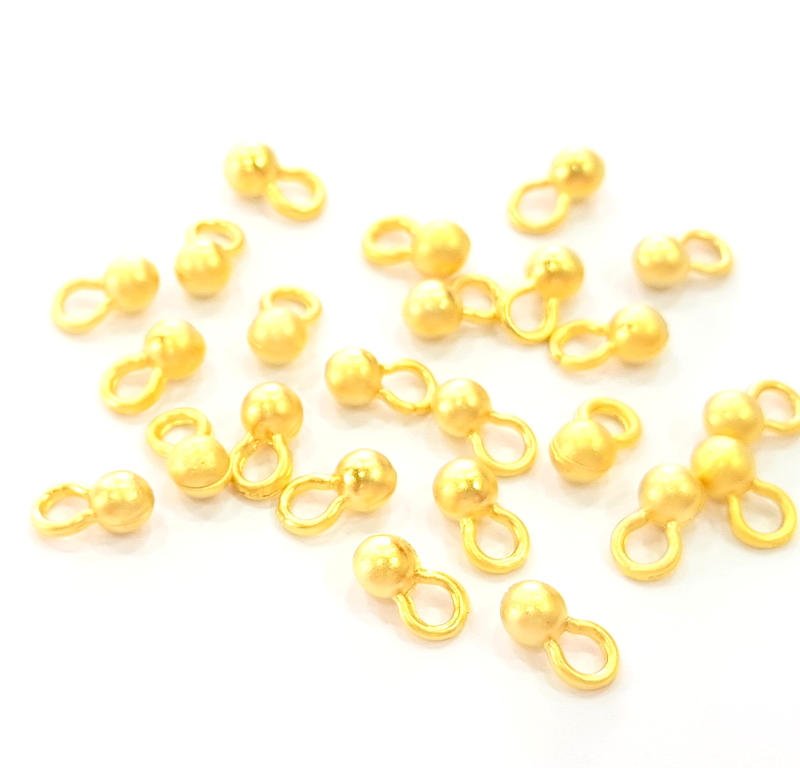 10 Gold Ball Charms Gold Plated Charms  (5mm)  G8274