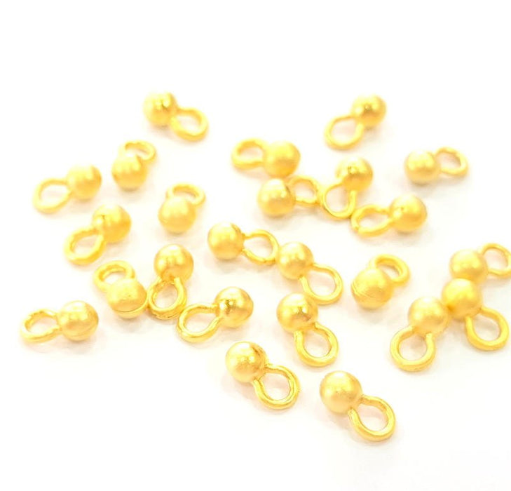 10 Gold Ball Charms Gold Plated Charms  (5mm)  G8274