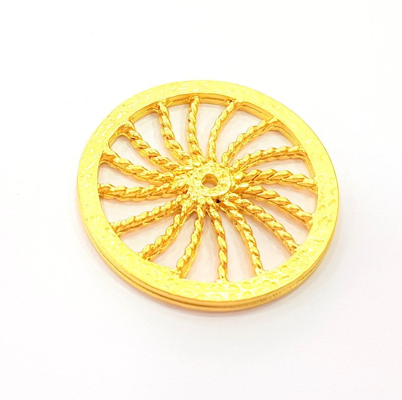 Gold Connector Gold Plated Pendant (33mm) G8276