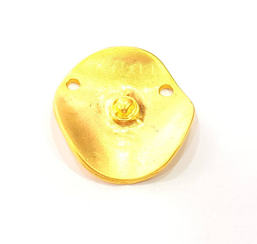 2 Gold Connector Gold Plated Pendant (26mm) G8277