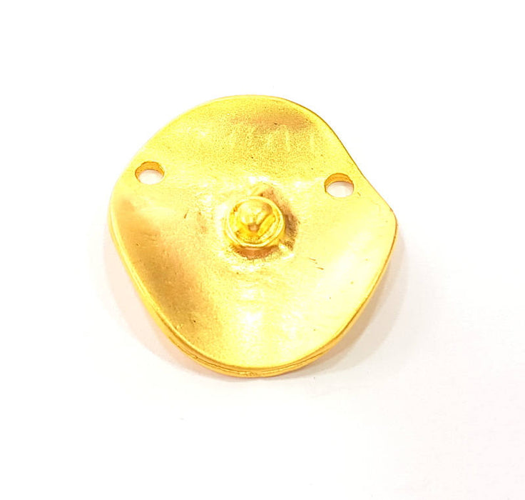 2 Gold Connector Gold Plated Pendant (26mm) G8277