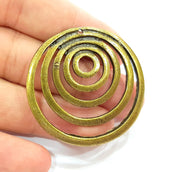 2 Antique Bronze Pendant Antique Bronze Plated Pendant (45mm) G8686