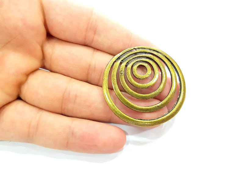 2 Antique Bronze Pendant Antique Bronze Plated Pendant (45mm) G8686