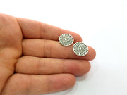 10 Silver Charms Antique Silver Plated Charms (16mm) G8547