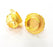 Gold Ring Blank Base Bezel Settings Cabochon Base Mountings Adjustable (20mm Blank) , Gold Plated Brass G8551