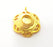 10 pcs Gold Pendant Blank Base Setting Necklace Blank Resin Blank Mountings Gold Plated Brass ( 29mm blank ) G8567
