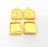 4 Gold Pendant Blank Base Setting Necklace Blank Resin Blank Mountings Gold Plated Blank ( 12mm blank ) G8570