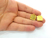 4 Gold Pendant Blank Base Setting Necklace Blank Resin Blank Mountings Gold Plated Blank ( 12mm blank ) G8570