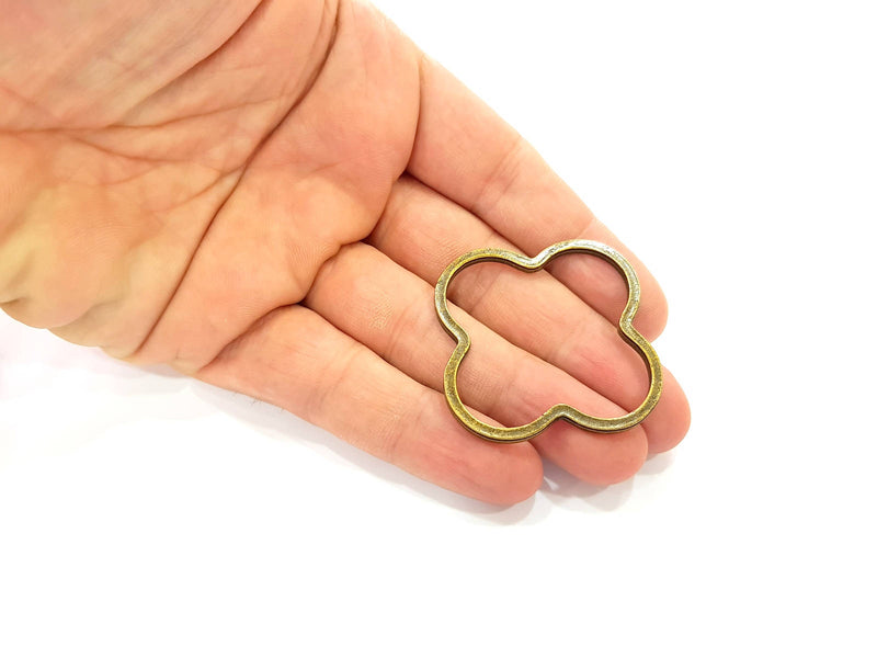 2 Antique Bronze Pendant Antique Bronze Plated Connector Pendant (51mm) G8576