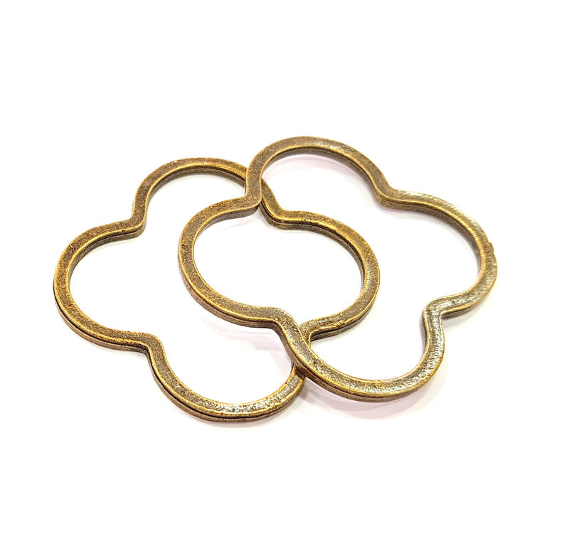 2 Antique Bronze Pendant Antique Bronze Plated Connector Pendant (51mm) G8576