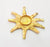 Raw Brass Sun Pendant Blank Bezel Settings Base Blank Mountings Necklace Blank Cabochon Base Resin Blank (20mm blank) G8281