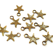 30 Star Charm Antique Bronze Charm (16x12mm) G13925