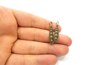 10 Antique Bronze Charm Antique Bronze Plated Charm (35x6mm) G9094