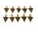 20 Triangle Charm Antique Bronze Plated Charm (16x11mm) G8581