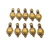 30 Antique Bronze Charm Antique Bronze Plated Charm (17x7mm) G8583