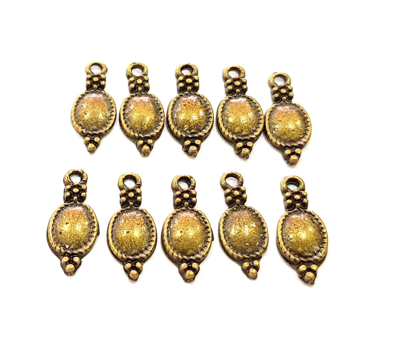 30 Antique Bronze Charm Antique Bronze Plated Charm (17x7mm) G8583
