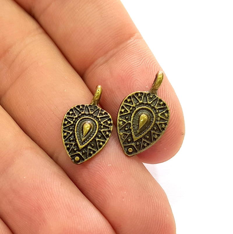 10 Antique Bronze Charm Antique Bronze Plated Charm (19x10mm) G8586