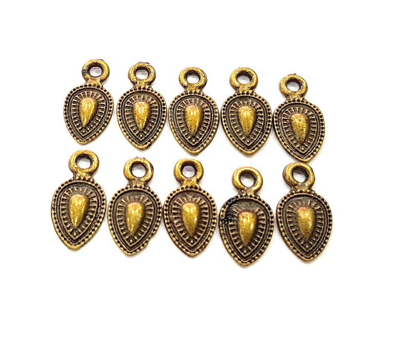 20 Antique Bronze Charm Antique Bronze Plated Charm (15x8mm) G8588