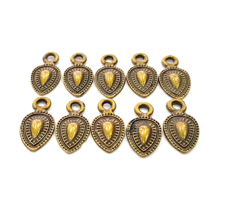 20 Antique Bronze Charm Antique Bronze Plated Charm (15x8mm) G8588