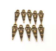 30 Antique Bronze Charm Antique Bronze Plated Charm (19x6mm) G8589