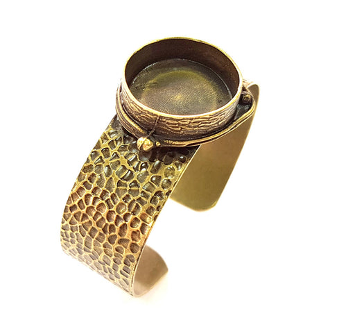 Hammered Bracelet Blanks Bangle Blanks Cuff Blanks Adjustable Bracelet Blank Antique Bronze Plated Brass (24mm Blanks) G8591