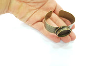 Hammered Bracelet Blanks Bangle Blanks Cuff Blanks Adjustable Bracelet Blank Antique Bronze Plated Brass (24mm Blanks) G8591