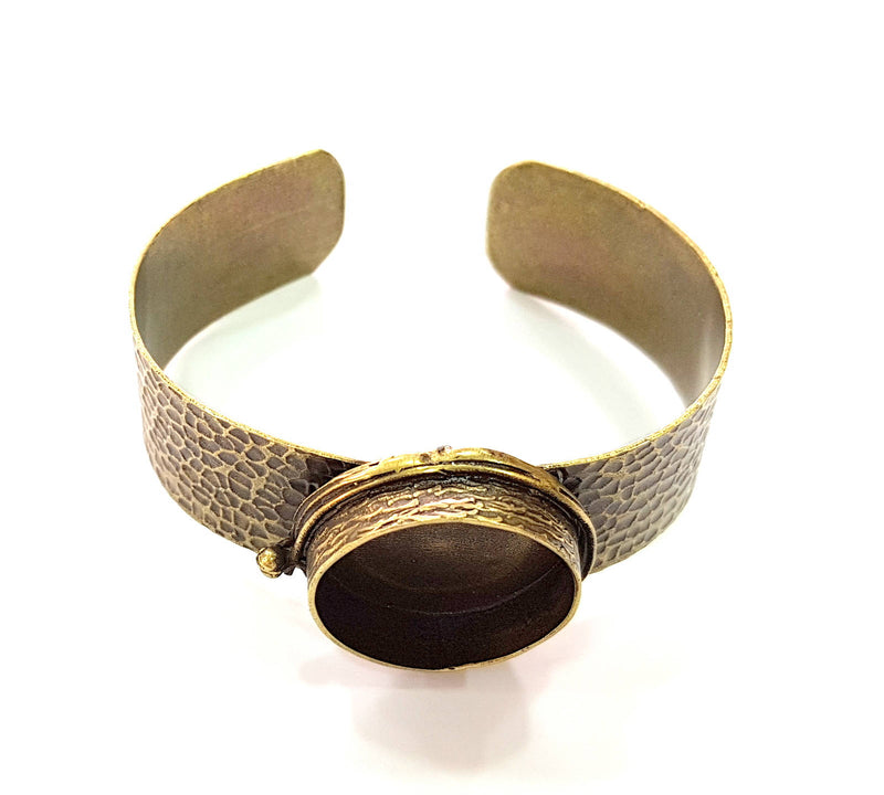 Hammered Bracelet Blanks Bangle Blanks Cuff Blanks Adjustable Bracelet Blank Antique Bronze Plated Brass (24mm Blanks) G8591