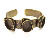 Hammered Bracelet Blanks Bangle Blanks Cuff Blanks Adjustable Bracelet Blank Antique Bronze Plated Brass (18x13mm Blanks) G8594