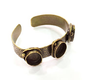 Hammered Bracelet Blanks Bangle Blanks Cuff Blanks Adjustable Bracelet Blank Antique Bronze Plated Brass (18x13mm Blanks) G8594