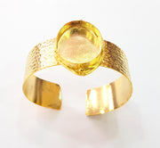 Gold Bangle Blanks Bracelet Blanks Hammered Cuff Blanks Adjustable Bracelet Blank Gold Plated Brass (30x22mm Blanks ) G8596