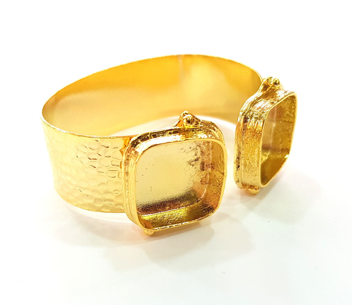 Gold Bangle Blanks Bracelet Blanks Hammered Cuff Blanks Adjustable Bracelet Blank Gold Plated Brass (20mm Blanks ) G8597