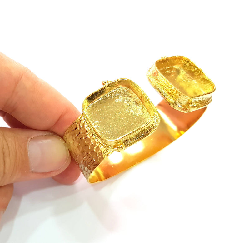 Gold Bangle Blanks Bracelet Blanks Hammered Cuff Blanks Adjustable Bracelet Blank Gold Plated Brass (20mm Blanks ) G8597