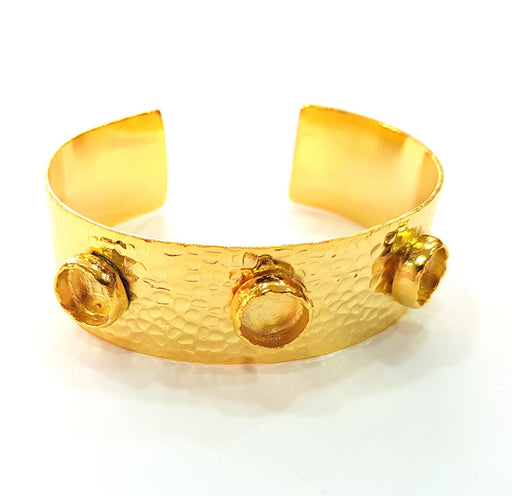 Gold Bangle Blanks Bracelet Blanks Hammered Cuff Blanks Adjustable Bracelet Blank Gold Plated Brass (10mm Blanks ) G8598