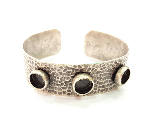 Bracelet Blanks Bangle Blanks Cuff Blanks Adjustable Hammered Bracelet Blank Antique Silver Plated Brass ( 10mm Blanks ) G8599