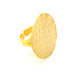 Gold Ring Blank Ring Settings Ring Bezel Base Cabochon Mountings Adjustable  (30mm blank ) Gold Plated Brass G8608