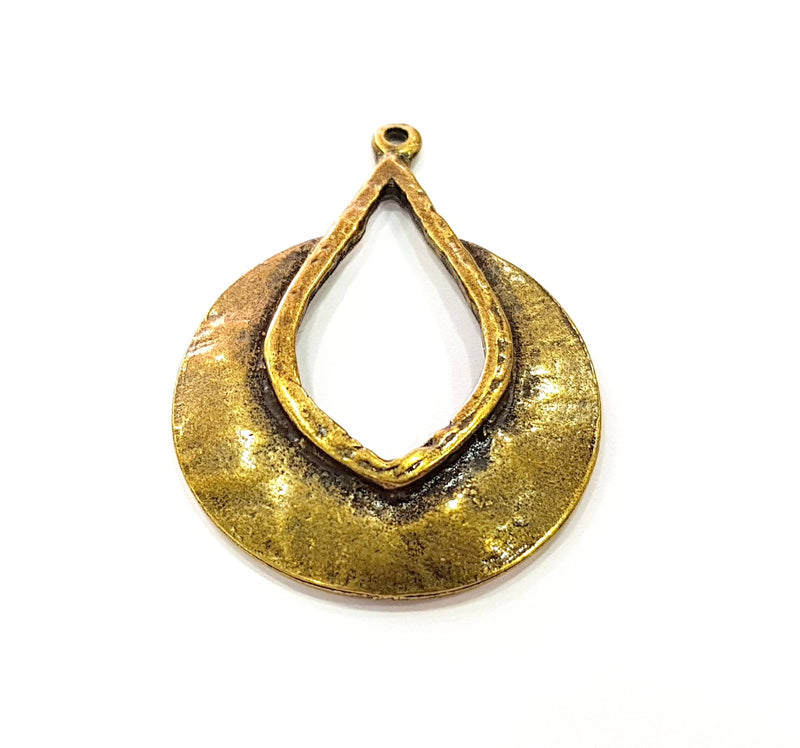 2 Antique Bronze Plated Pendant (46x34mm) G8616