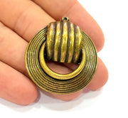 Antique Bronze Plated Pendant (37mm) G8617