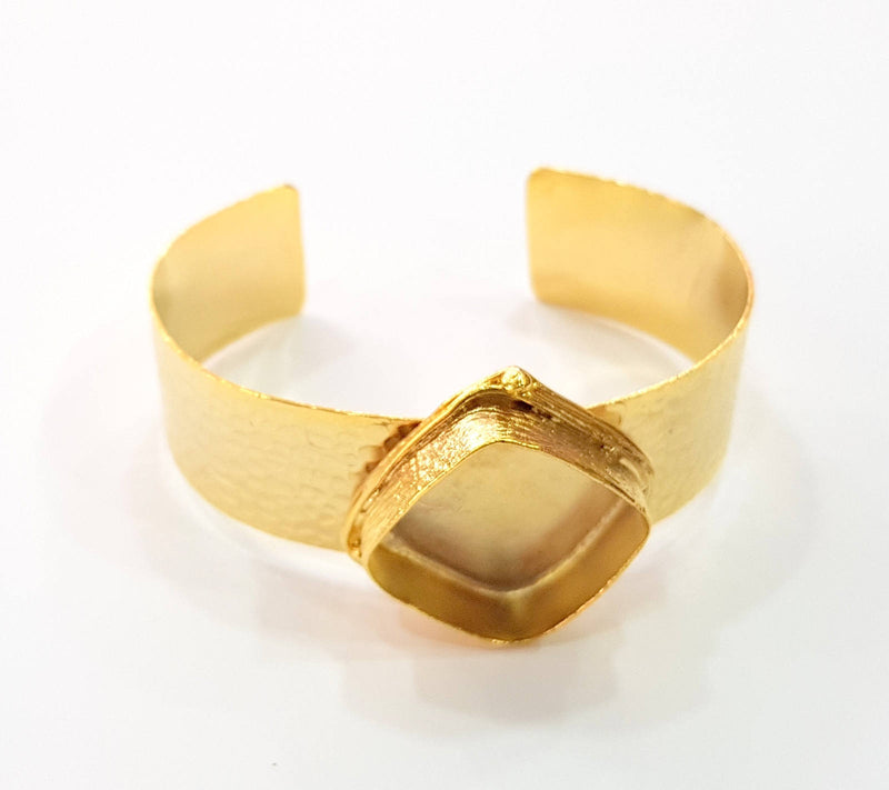 Gold Bangle Blanks Bracelet Blanks Hammered Cuff Blanks Adjustable Bracelet Blank Gold Plated Brass (22mm Blanks ) G8626