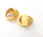 Gold Ring Blank inlay Ring Settings Mosaic Ring Bezel Base Cabochon Mountings (16mm blank ) Gold Plated Brass G8641