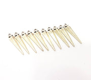 10 Silver Charms Antique Silver Plated Charms (29x6mm) G8653