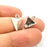 10 Silver Triangle Charms Antique Silver Plated Charms (16x11mm) G8654