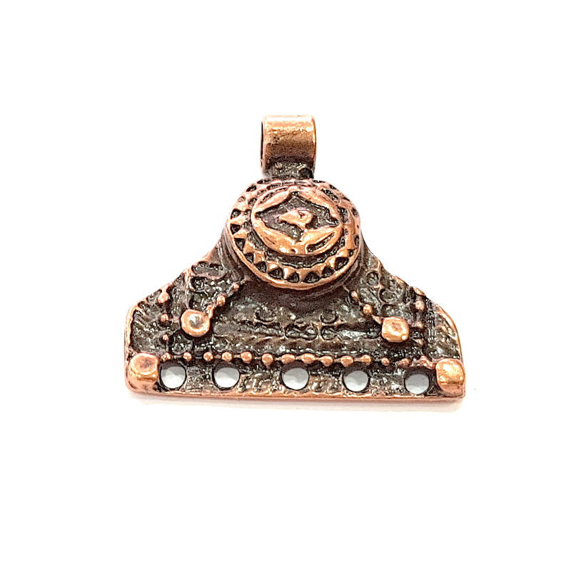 2 Antique Copper Pendant Antique Copper Plated Pendant (34x32mm) G8660