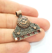 2 Antique Copper Pendant Antique Copper Plated Pendant (34x32mm) G8660