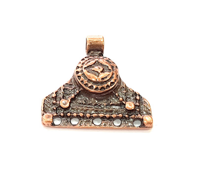 2 Antique Copper Pendant Antique Copper Plated Pendant (34x32mm) G8660