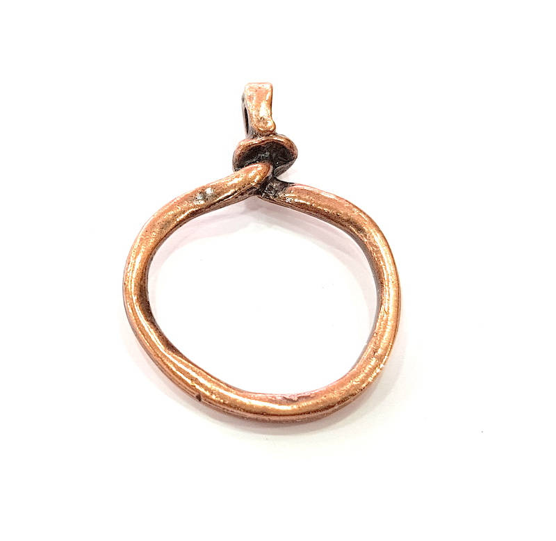 2 Antique Copper Pendant Antique Copper Plated Pendant (43x30mm) G14051