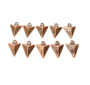 20 Triangle Charm Antique Copper Plated Charm (16x11mm) G8662