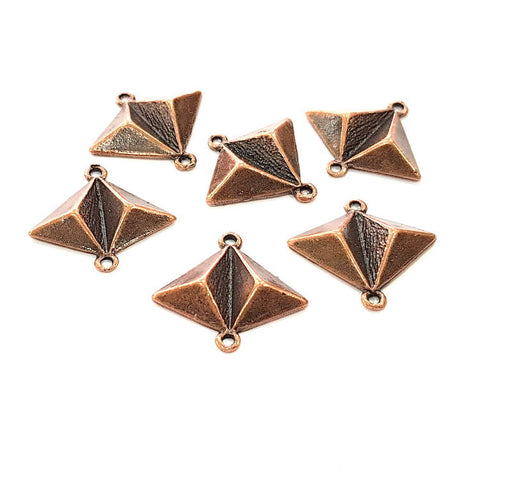 10 Triangle Charm Antique Copper Plated Charm (21x20mm) G8665